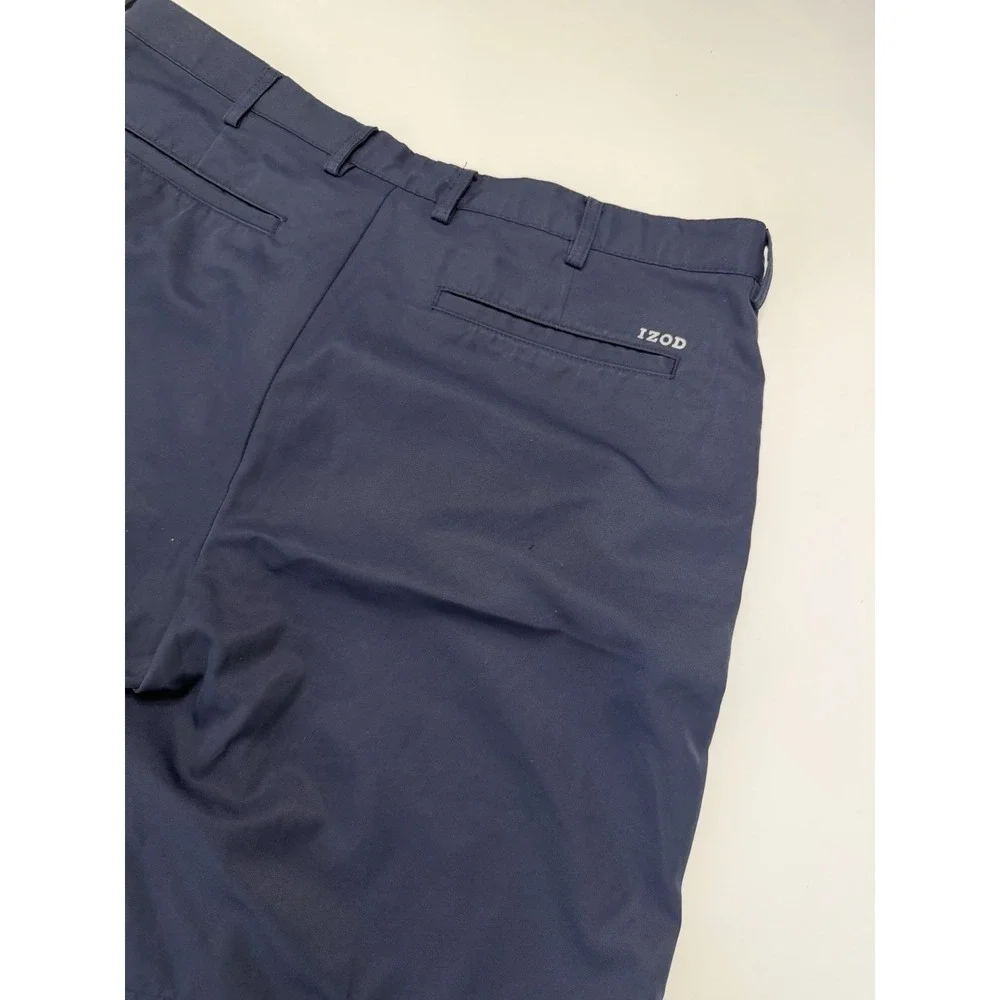 IZOD Golf Performance Shorts Men's Size 40 Navy Stretch Flat Front 10